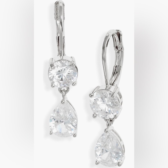 NWT! Nordstrom Demi Fine Mixed Cubic Zirconia Drop Earrings - Picture 1 of 4